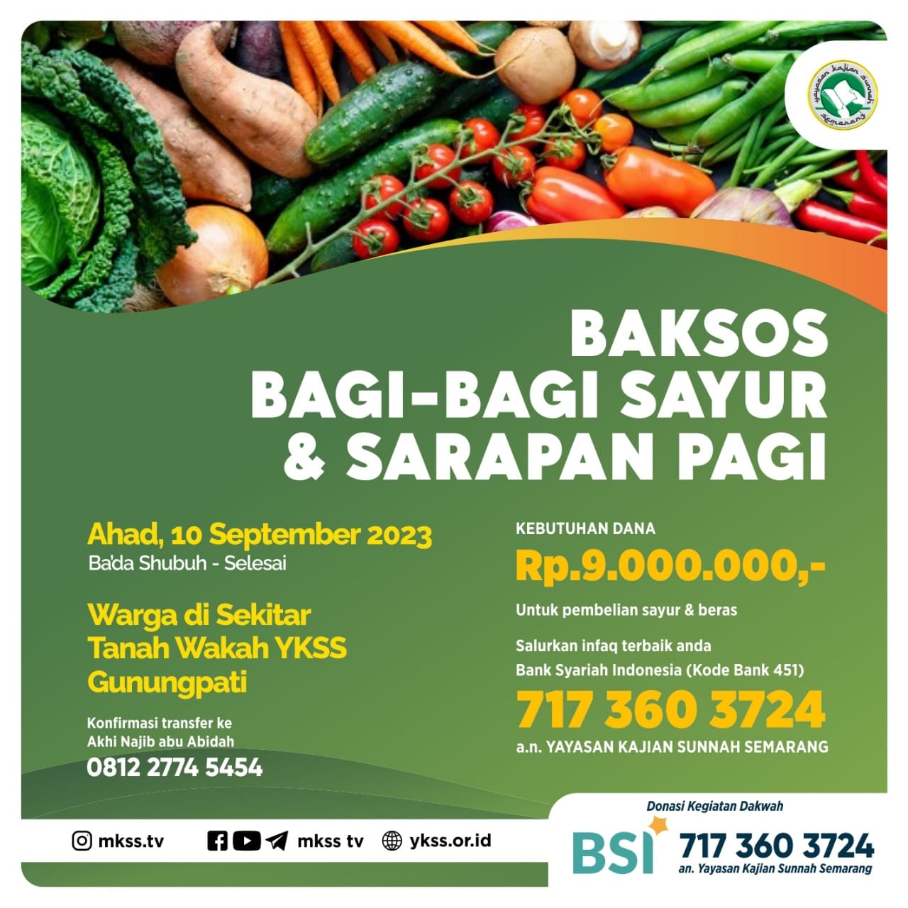 Bagi-Bagi Sayur & Sarapan Pagi