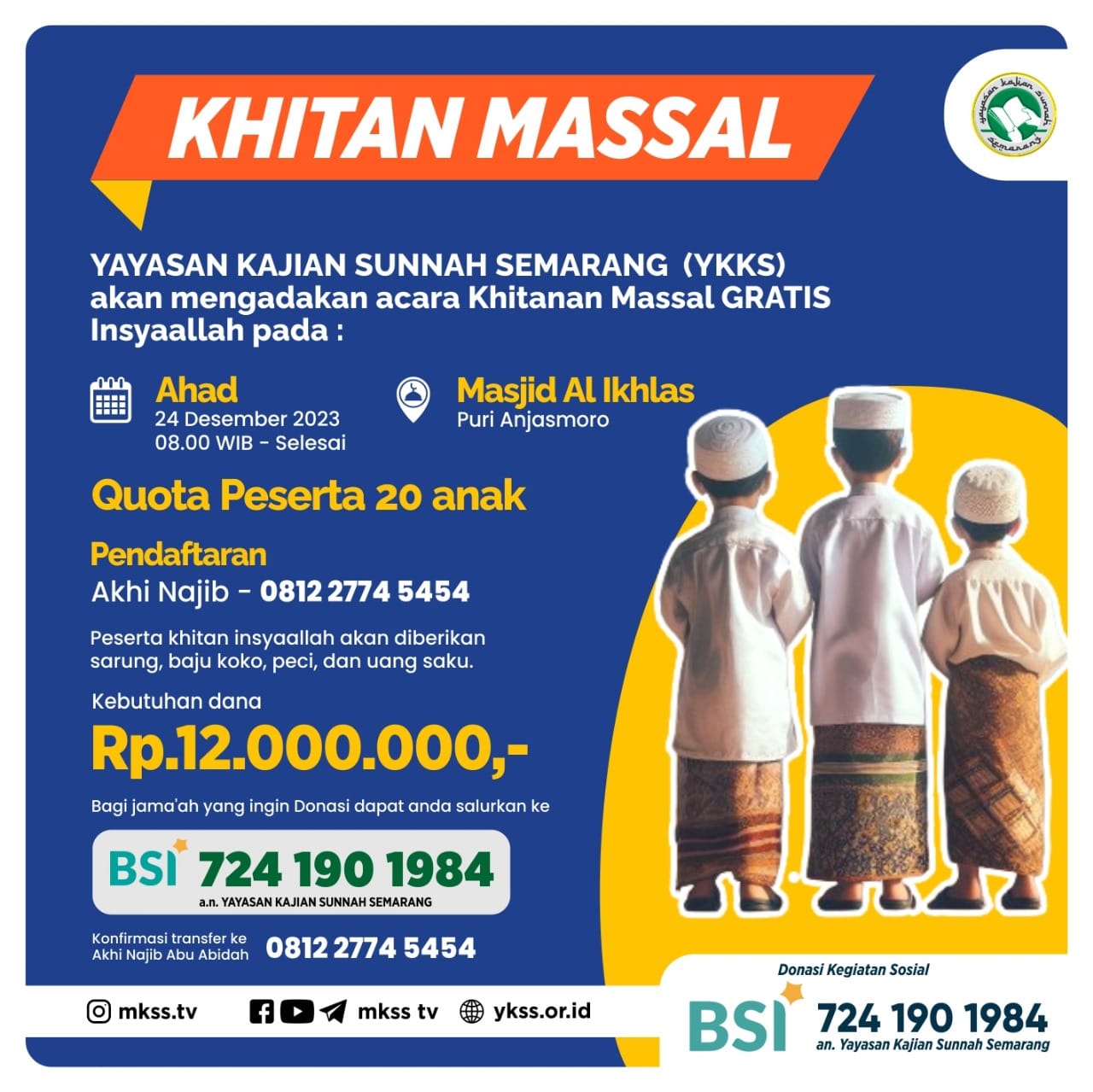 Program Khitan Massal Untuk Keluarga Yang Kurang Mampu
